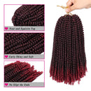 6 Packs Spring Twist Braiding Hair 10 Inch Spring Twists Bomb Twist Hair Fluffy Butterfly Locs Twist Crochet Braids Synthetic Crochet Braids Hair Extensions for Women (15Strands,T1B/BUG