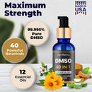 Zenrenu DMSO Cream 99.995% Pure Pharmaceutical Grade - 40-in-1 Advanced Formula -12 Essential Oils, Arnica, Aloe Vera, MSM - Fast-Absorbing Joint & Muscle Cream – 2 oz Glass Pump Bottle – Made in USA Infinity Warehouse