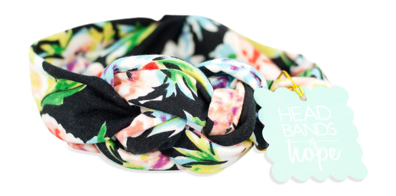 Headbands of Hope Infinity Head Turban For Women - Fashionable Hair Accessories Great for Yoga and Casual Wear - Adjustable Elastic Knot to Fit Girls and Babies (Black) Headbands of Hope
