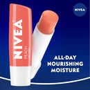 NIVEA Peach Lip Care - Tinted Lip Balm for Beautiful, Soft Lips, 0.17 Ounce (Pack of 4) NIVEA
