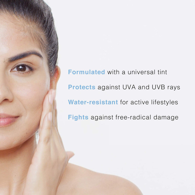 PCA SKIN Sheer Tint Broad Spectrum SPF 45, Mattifying Tinted Sunscreen, Water and Sweat Resistant UVA/UVB Protection, 1.7 fl. oz. ACE