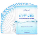 Ebanel Bio Collagen Face Mask, 4-Pack Hydrating Face Masks with 7 Peptides, Hyaluronic Acid, Niacinamide, Centella, Rose Water, Ceramide, and B5, Glass Skin Tightening and Lifting Korean Sheet Masks Infinity Warehouse