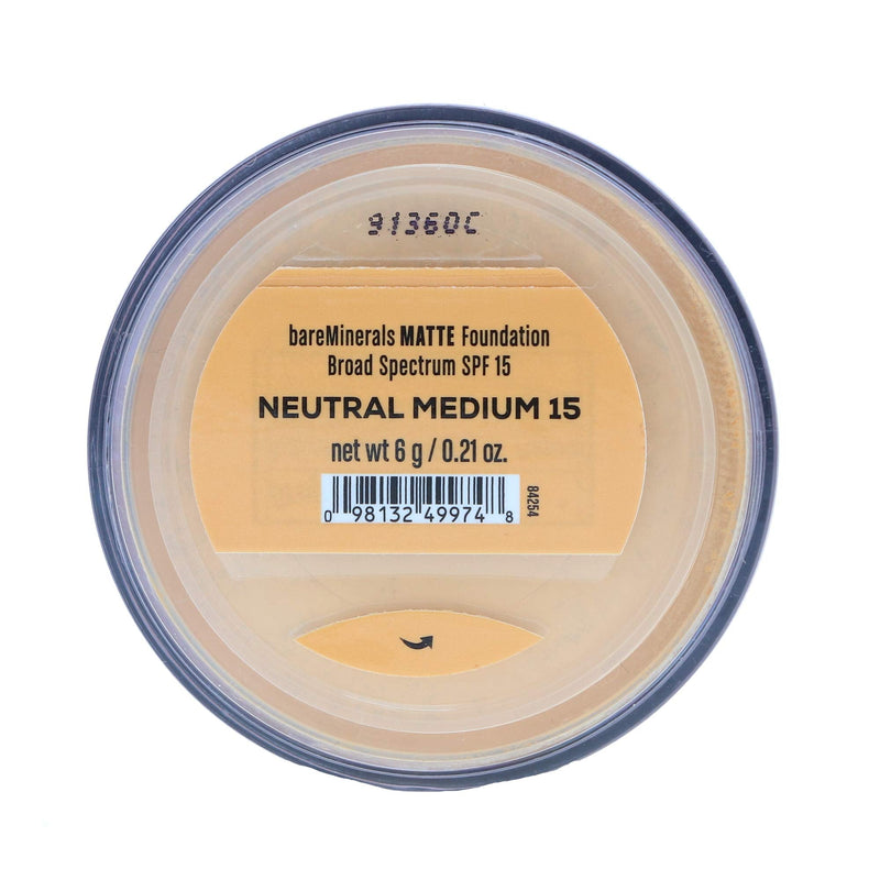 bareMinerals Matte SPF 15 Foundation, Neutral Medium 15, 0.21 Ounce bareMinerals