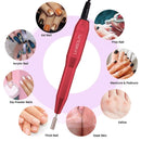 UNIBOUTI Portable Electric Nail Drill Professional Efile Nail Drill Kit for Acrylic Gel Nails, Manicure Pedicure Polishing Shape Tools with Nail Drill Bits and Sanding Bands - Red unibouti