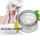 Natural Hair Wax Color Styling Cream Mud, Adofect Natural Hairstyle Dye Pomade, Temporary Hairstyle Cream 4.23 oz, Hairstyle Wax for Men, Women, Halloween, Party, Cosplay, White Adofect