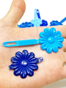 Tara Girls Self Hinge Plastic Bow Hair Barrettes Selection Pack Of 2 (BR18) Tara