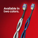 Colgate Keep Soft Manual Toothbrush for Adults with 2 Deep Clean Floss-Tip Brush Heads, Navy Colgate