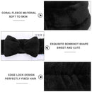 Spa Headband - 3 Pack Bow Hair Band Women Facial Makeup Head Band Soft Coral Fleece Head Wraps For Shower Washing Face (Black+white+pink) LADES Store