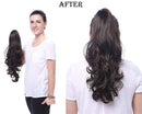 OneDor 20" Curly Synthetic Clip In Claw Drawstring Ponytail Hair Extension Synthetic Hairpiece 190g with a jaw/claw clip (R18/22) Onedor