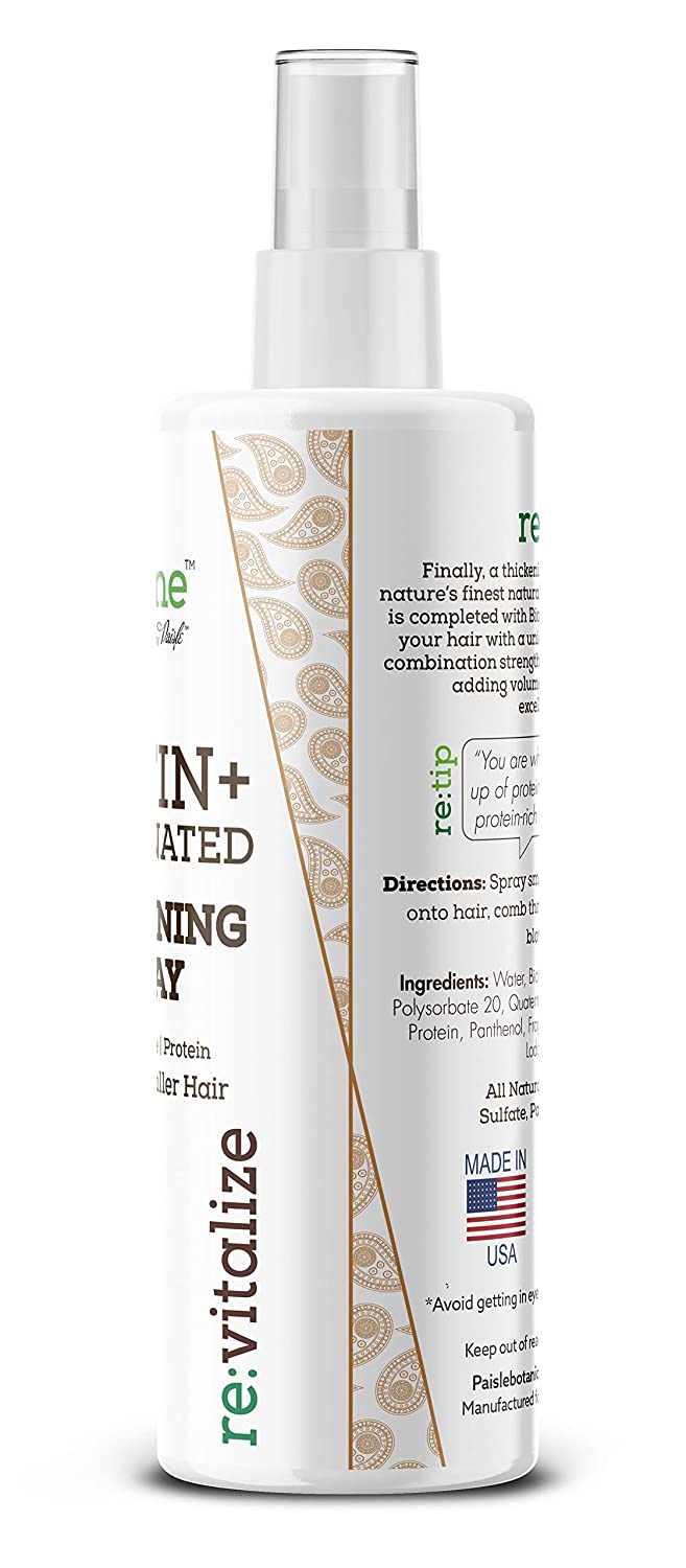 Biotin Hair Thickening Spray for Hair Growth Spray NATURAL Hair Thickener for Fine Hair Volume Spray for Fine Hair Volumizer for Hair Spray Color Safe - BIOTIN & CAFFEINE - Get Thicker Hair in Seconds Paisle Botanics