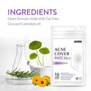 Avarelle Pimple Patches (16 Count) Hydrocolloid Acne Patches, Acne Spot Treatment with Tea Tree Oil, Calendula Oil and Cica, Vegan, Cruelty Free Certified (RECTANGULAR / 16 PATCHES) AVARELLE