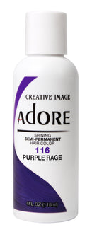 Adore Creative Image SemiPermanent Hair Color, 116 Purple Rage, 4 Fl Oz Adore