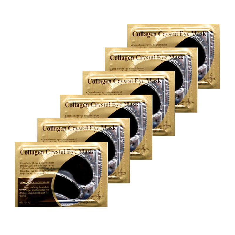 Jakuva 30 Pairs Premium Under Eye Patches,24K Gold Collagen Eye Masks Powder Crystal Gel Masks For Anti Aging, Remove Eye Bags, Anti Wrinkles, Moisturizing & Hydrating, Improves Elasticity (Black) Jakuva Store