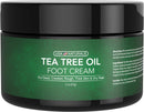 USA Naturals Tea Tree Oil Foot Cream - Foot Moisturizer and Foot Lotion for Dry Cracked Feet, Athletes Foot Treatment For Healthy Feet - Rapid Relief Heel Balm, Soothes Irritated Skin. USA Naturals
