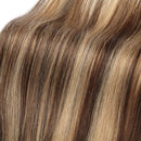 Tape in Human Hair Extensions Highlighted Brown Blonde 20pcs 30g 12 inch Long Remy Hair Seamless Double Sided Tape on Rooted Skin Weft for Women 12inch Medium Brown & Dark Blonde Benehair