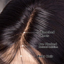 13x4 Lace Front Wigs Human Hair Straight Frontal Glueless Wig Pre Plucked for Black Women BLY 150% Density Brazilian Virgin Hair 18 Inch Natural Color BLY