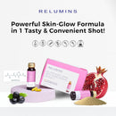 Relumins Glutathione Drink - Helps Promote Brighter and Firm Skin, Boosts Collagen Content, Moisture for a Younger Looking Skintone - Pomegranate Flavor, 50mL x 10 Gluta Shot Bottles Infinity Warehouse