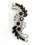 Faship Gorgeous Black Crystal Flower hair Barrette Clip Faship Store
