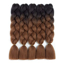 Ombre Kanekalon Braiding Hair 5 Pack Ombre Jumbo Braiding Hair Extensions 24 Inch Jumbo Braid Synthetic Hair for Braiding (5 pack, Black-Dark brown) Angels Beauty Store