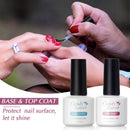 Gel Nail Base Top Coat Set - No Wipe Candy Lover UV LED Soak Off Nail Gel Polish, Long Lasting Mirror Shiny Glossy Finish Gift Kit Candy Lover