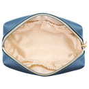 Gonex Small Makeup Bag for Purse, Water-Resistant PU Vegan Leather Travel Cosmetic Pouch with Christmas Gift Box, Portable Toiletry Bag for Women Girls Daily Storage Organizer Royal Blue Gonex