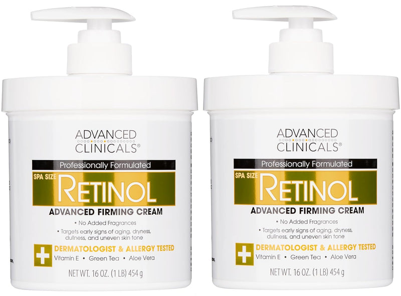 Advanced Clinicals Retinol Body Lotion & Face Moisturizer | Visible Anti Aging Skin Care Retinol Body Cream For Women & Men Targets Look Of Fine Lines, Wrinkles, & Crepe Looking Dry Skin, 16 Ounce Infinity Warehouse