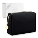 Gonex Large Makeup Bag for Purse PU Vegan Leather Travel Cosmetic Pouch Toiletry Bag for Women Girls Gifts Portable Water-Resistant Daily Storage Organzier Black Gonex Store