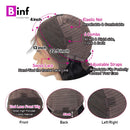 BINF Hair 18 Inch Loose Deep Wave Lace Front Human Hair Wig for Black Women Brazilian Virgin Hair Loose Deep Wave Wig Pre Plucked with Baby Hair Wet and Wavy 13x4 Lace Wig 150% Density Natural Color BINF Store