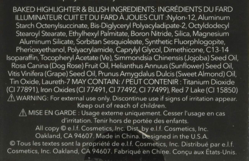 Elf Cosmetics Baked Highlighter & Blush 83371 Rose Gold, 0.6 Ounce e.l.f.