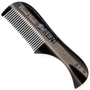 Kent A 81T Graphite X-Small Gentleman's Beard and Mustache Pocket Comb, Fine Toothed Pocket Size for Facial Hair Grooming and Styling. Saw-cut of Cellulose Acetate, Hand Polished. Hand-Made in England KENT Store