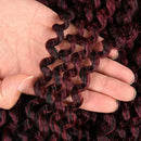 6 Pack Passion Twist Hair 14 Inch Ombre Burgundy Passion Twist Crochet Hair Synthetic Fiber Water Wave Crochet Hair for Butterfly Soft Locs Braidig Hair Extensions (14'', Tbug