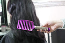 Zabolight Premium Vent Boar Bristle Hair Brush Vented Detangling Oversize Hair Brush for Thick Long Curly Hair, Curved Fast Blow Drying Brush for Women & Men (Purple) Zabolight