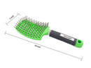 Zabolight Vent Hair Brush Vented Detangling Hair Brush for Thick Long Curly Hair, Curved Fast Blow Drying Brush for Women & Men (Green) Zabolight