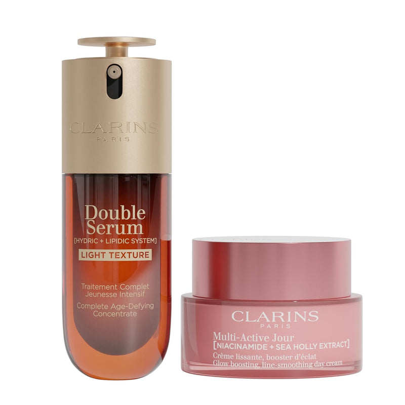 Clarins DOUBLE SERUM LIGHT TEXTURE | Anti Aging Serum | Visibly Firms, Smoothes, Boosts Radiance and Refines Pores | 24H Hydration | Great for Combination to Oily Skin and Humid Climates Infinity Warehouse