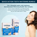 Lumineux Oral Essentials Teeth Whitening Strips and Toothpaste - Sensitivity Free - Dentist Formulated and Certified Non-Toxic - No Artificial Flavors, Colors and SLS Free Oral Essentials