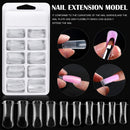 Poly Gel Quick Building Nail Set,100Pcs False Nail Mold Clear Nail Extension Form Tips,10 Nail Tips Clip And 1Pcs Dual-Ended Poly Extension Brush Picker For Polygel Extension,Home Salon COSBAY
