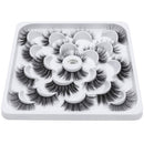 DYSILK 10 Pairs 6D Mink Eyelashes Faux Fluffy Wispy Natural False Eyelashes Long Thick Fake Eyelashes Handmade Reusable Dramatic Eyelashes Pack Makeup Lashes No Glue 10 Styles Mixed DYSILK