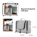 Bago Hanging Travel Toiletry Bag For Women and Men - Large Waterproof Bathroom Shower Bag - Multiple Compartments and Inner Organization (SnowGray) bago