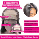Unice Hair 10A Fake Scalp T part Lace Closure Straight Human Hair Wigs Middle Part for Black Women Unprocessed Brazilian Remy Hair Wigs Pre Plucked with Baby Hair 20 inch UNICE Store