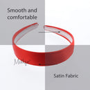 Red 1 Inch Satin Hard Headband Motique Accessories Store