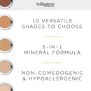 bellapierre 5-in-1 Compact Mineral Foundation SPF 15 | All-Natural Vegan & Cruelty Free Full Coverage Concealer | Hypoallergenic & Safe for All Skin Types | Oil & Talc Free - 0.35 Oz Latte bellapierre