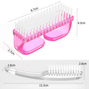 Handle Grip Nail Brush, Larbois Hand Fingernail Brush Cleaner Scrubbing Kit Pedicure for Toes and Nails Men Women (4 Pack) (Color-2) Larbois