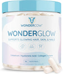 WONDERCOW Hair Skin and Nails Vitamins w/Bovine Colostrum, Collagen, Hyaluronic Acid, Biotin, Zinc, & Lactoferrin┃Supports Faster Hair Growth, Stronger Nails and Glowing Skin (30 Servings, Capsule) Infinity Warehouse