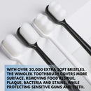 Extra Soft Toothbrush for Sensitive Gums and Teeth with 20,000 Ultra Soft Bristles. Micro-Nano Toothbrush. Excellent Cleaning Effect (2 Pack) (White Wave Bristle) Wimolek