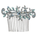 Faship Gorgeous Aqua Rhinestone Crystal Floral Hair Comb Faship