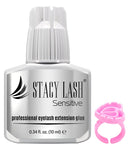Sensitive Eyelash Extension Glue Stacy Lash 0.34fl.oz/10ml / 5-6 Sec Drying time/Retention – 4-5 Weeks/Professional Use Black Adhesive Infinity Warehouse