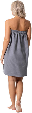 Quick Dry, Lightweight Waffle Spa/Bath Wrap with Adjustable Closure & Elastic Top Robe Direct