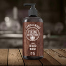 Beard Wash Shampoo w/Argan & Jojoba Oils - Softens & Strengthens - Sandalwood Scent - Beard Shampoo w/Beard Oil (17 oz Shampoo) Viking Revolution