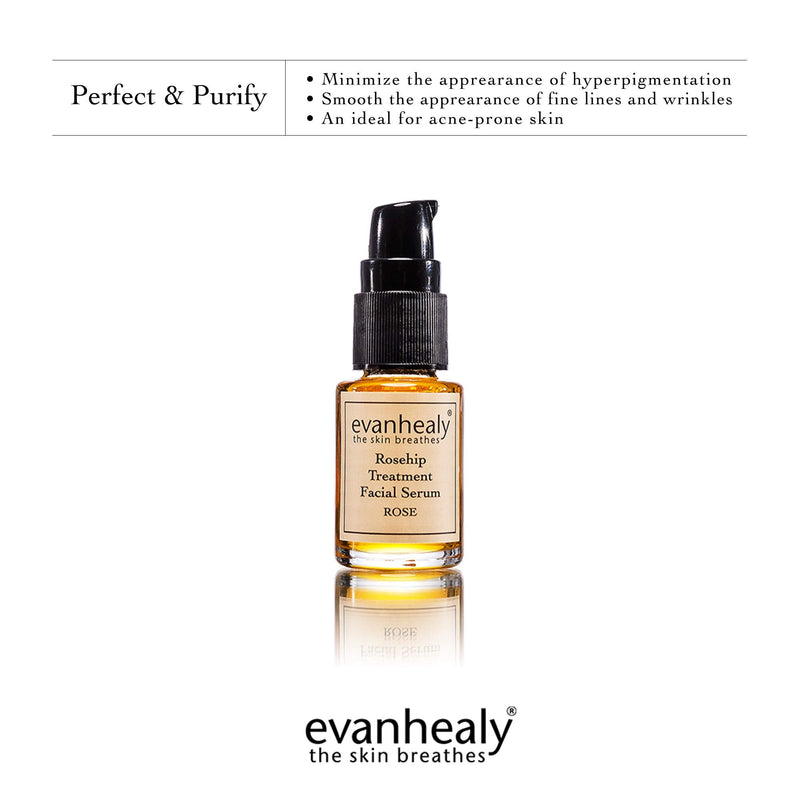 evanhealy Rosehip Facial Serum - Moisturizing & Plumping - All-Natural Hydrosols & Essential Oils - Damaged & Sensitive Skin evanhealy