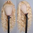 UNice Hair 613 Blonde Body Wave 13x4 Lace Front Human Hair Wigs for Black Women, Brazilian Remy hair Lace Frontal Wig Pre Plucked with Baby Hair 150% Density (18 inch, 13x4 Frontal Wig 613 Color) UNICE Store